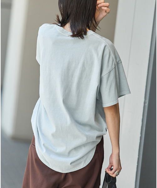 tシャツ 「追加3」ラウンドヘムピグメントT レディースの画像