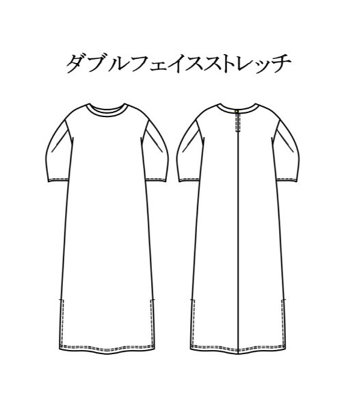 「Emilyan」 半袖ワンピース 9号 チャコールグレー レディース_画像5