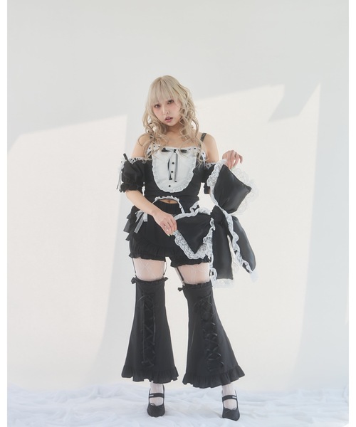 lilLilly（リルリリー） ブラウス シャツ バイカラーリボンブラウス