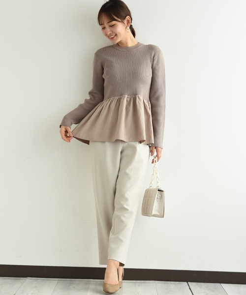 「INTERPLANET」 パンツ MEDIUM ネイビー レディース_画像2