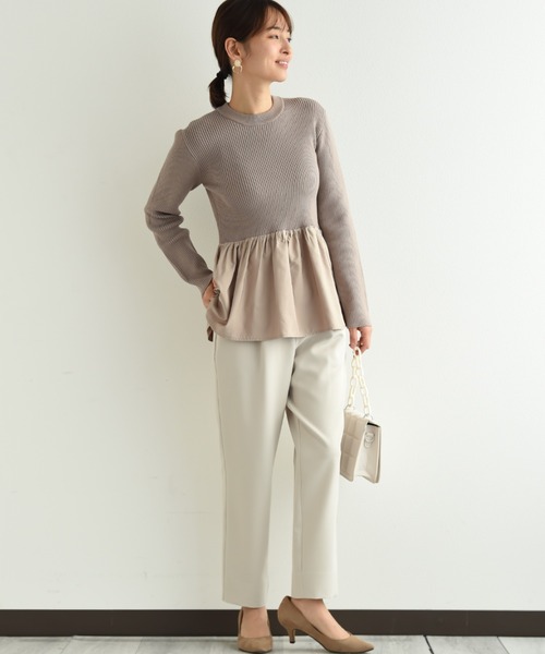 「INTERPLANET」 パンツ MEDIUM ネイビー レディース_画像6
