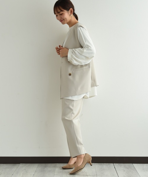 「INTERPLANET」 パンツ MEDIUM ネイビー レディース_画像8
