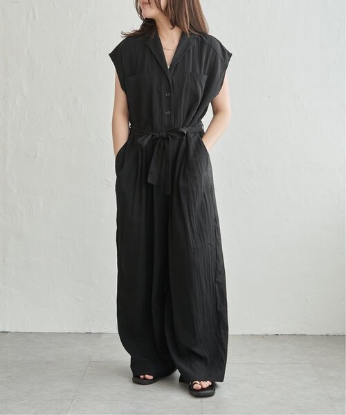 VENCE EXCHANGE ワンピース リネンライクノースリジャンプスーツ