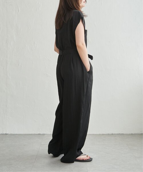 VENCE EXCHANGE ワンピース リネンライクノースリジャンプスーツ