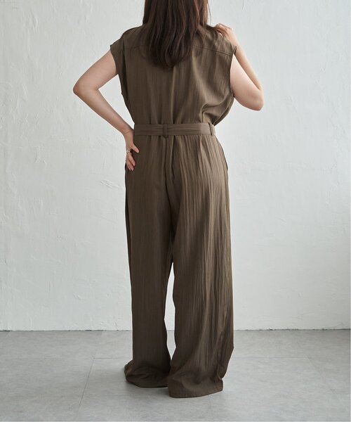 VENCE EXCHANGE ワンピース リネンライクノースリジャンプスーツ