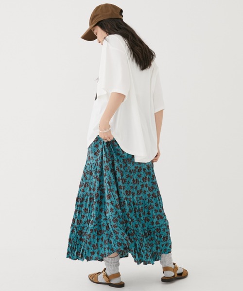 「MIRROR STOKE」 7分袖カットソー MEDIUM チャコールグレー レディース_画像7