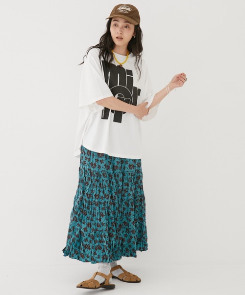 「MIRROR STOKE」 7分袖カットソー MEDIUM チャコールグレー レディース_画像9