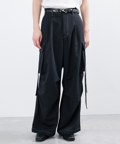 「JUNRED」 カーゴパンツ L チャコールグレー メンズ_画像4