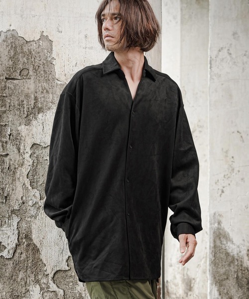 CAMBIO（カンビオ） シャツ ms6608-Ponti Suede Skipper Long Shirt