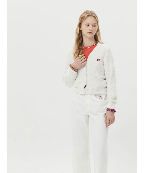 カーディガン KIRSH SMALL CHERRY CROP CARDIGAN LS/キルシー