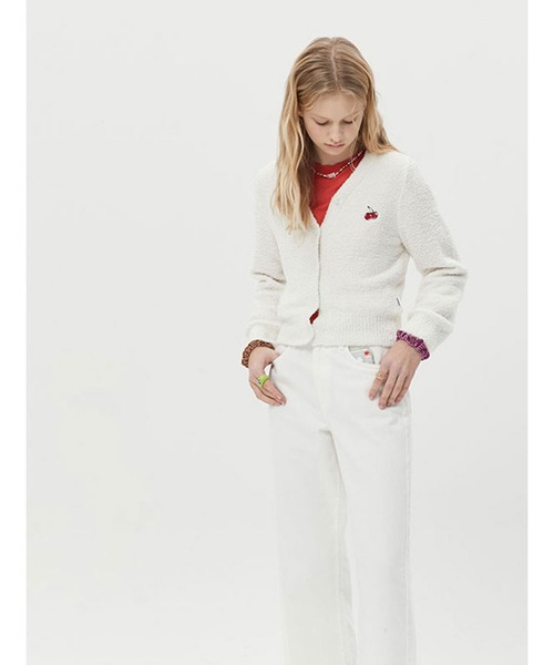 カーディガン KIRSH SMALL CHERRY CROP CARDIGAN LS/キルシースモールチェリークロップドカーディガン レディース KIRSH キルシー SMALL CHERRY CROP CARDIGAN LS/ スモール
