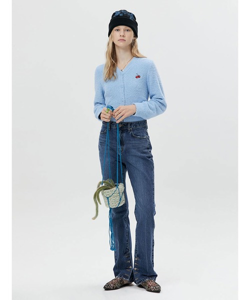 カーディガン KIRSH SMALL CHERRY CROP CARDIGAN LS/キルシースモールチェリークロップドカーディガン レディース カーディガン KIRSH SMALL CHERRY CROP CARDIGAN LS/キルシー