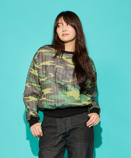 トレーナー スウェット DEAD STOCK QUILT THERMAL TOP / デッドストック キルト サーマルトップ レディース メンズ