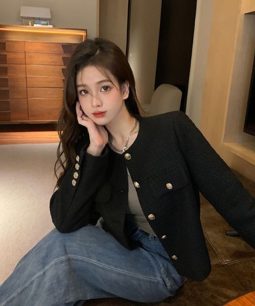 LADY LIKE（レディライク） ジャケット ノーカラージャケット ゴールド