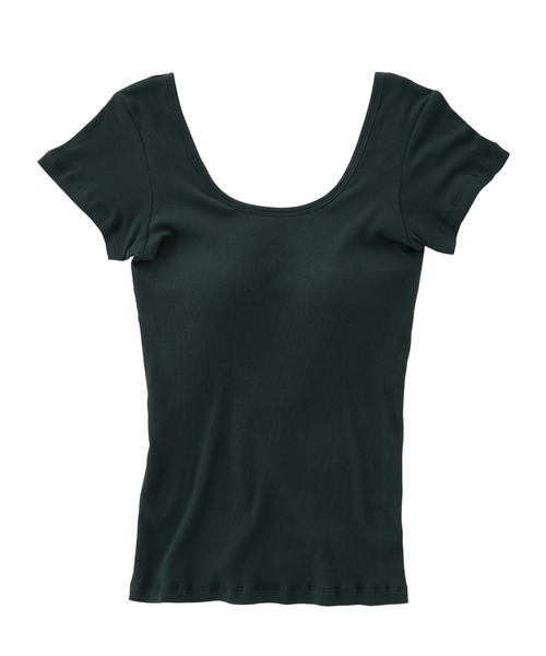 tシャツ カップ付きTシャツ　半袖 レディース