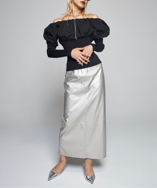 JOSE MOON（ジョゼムーン） tシャツ ZIP OFFSHOULDER/ジップオフ