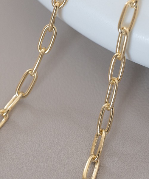 SENTI 金メッキ リンクチェーン ネックレス SENTI ネックレス センティ / THICK AZUKI CHAIN GOLD シルバー