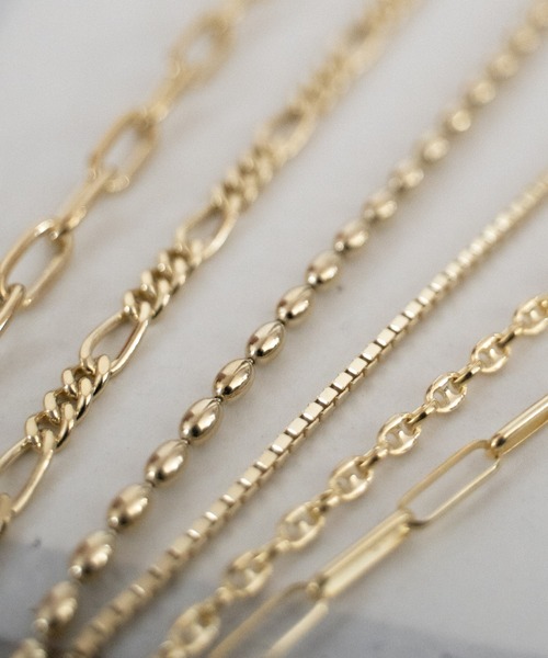 SENTI 金メッキ リンクチェーン ネックレス SENTI ネックレス センティ / THICK AZUKI CHAIN GOLD シルバー
