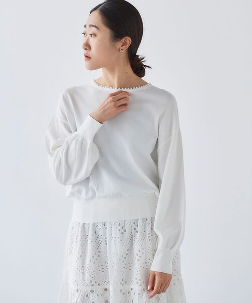 le.coeur blanc（ルクールブラン） ニット セーター パールネック