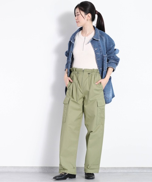 cepo（セポ） タンクトップ ノースリーブ ハーフジップニットタンク