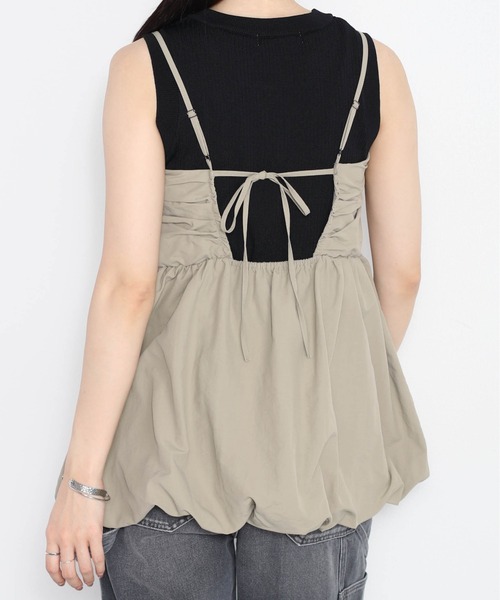 タンクトップ ノースリーブ ハーフジップタンク/Half Zip Tank Top レディース cepo タンクトップ ノースリーブ ハーフジップニットタンク