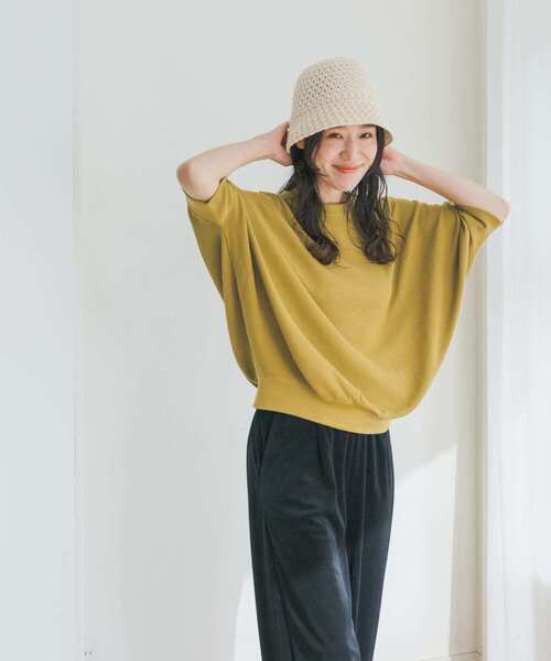 URBAN RESEARCH DOORS - 新品タグ付◉ DOORS タックフライスワイドTシャツ　ベージュ URBAN RESEARCH DOORS - 新品タグ付◉ DOORS タックフライス