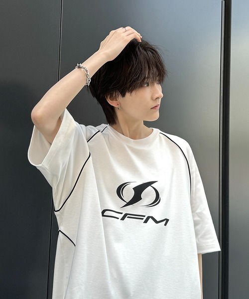 Confirm tシャツ 25SS Y2K パイピングライン ロゴプリント