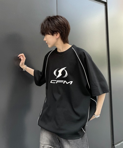 S symbol big T-shirt コンビニ、ATM支払い❌ Confirm tシャツ 25SS Y2K パイピングライン ロゴプリント