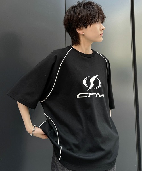 Confirm tシャツ 25SS Y2K パイピングライン ロゴプリント