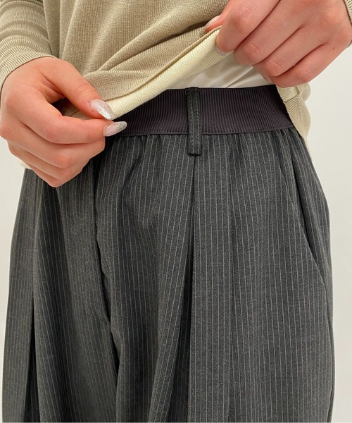 CISLYS パンツ 「CISLYS」Stripe tuck pants レディース : ZOZOTOWN  