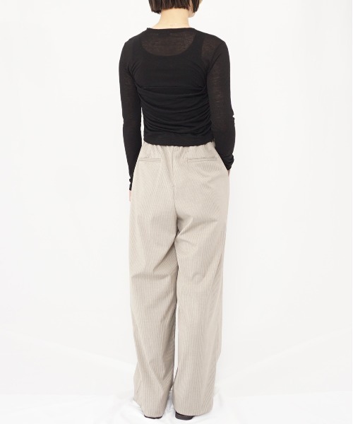 CISLYS パンツ 「CISLYS」Stripe tuck pants レディース : ZOZOTOWN  