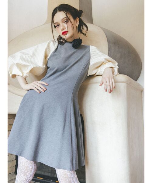 CALNAMURワンピース CALNAMUR ワンピース 2WAY DRAWSTRING CUT OP/2WAYドロスト