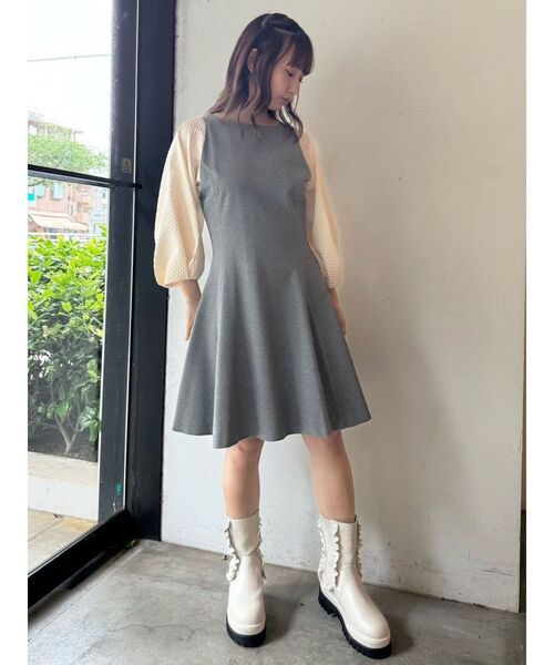CALNAMURワンピース CALNAMUR ワンピース 2WAY DRAWSTRING CUT OP/2WAYドロスト