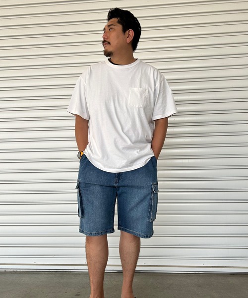 B＆T CLUB ジーンズ カーゴショートパンツ デニム 大きいサイズ