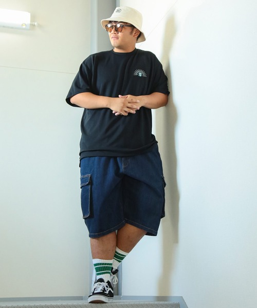 B＆T CLUB ジーンズ カーゴショートパンツ デニム 大きいサイズ