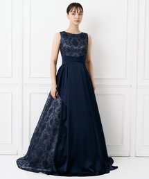 極美品✨AIMER サテン　アシンメトリー　ドレス ネイビー9号　演奏会 サテン×ラメフロッキーロングドレス(M レッド): AIMER | エメ