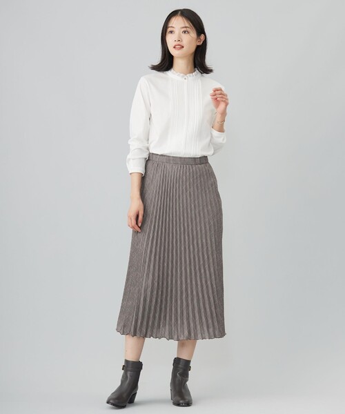 tシャツ プレーティングジャージー フリルネック カットソー レディース tシャツ プレーティングジャージー フリルネック カットソー