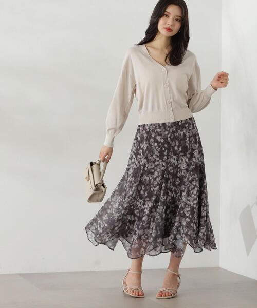 PROPORTION BODY DRESSING スカート ニュアンス柄ヘムフレア