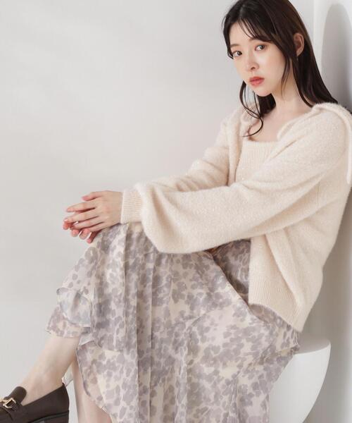 PROPORTION BODY DRESSING スカート ニュアンス柄ヘムフレア