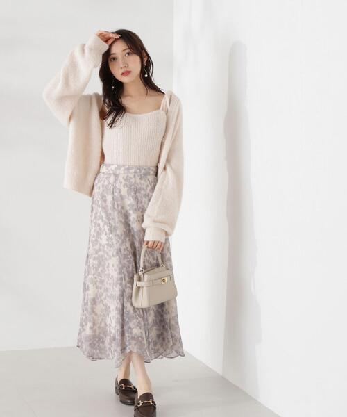 PROPORTION BODY DRESSING スカート ニュアンス柄ヘムフレア