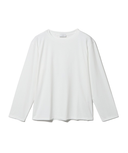 S／ベーシック ロングスリーブ カットソー　ホワイト COLUMN（コラム） tシャツ COLUMN / ベーシック ロングスリーブ