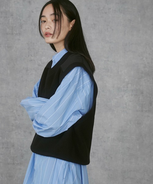 THE STANDARD ベスト ジレ WEGO/Vネックニットベスト メンズ