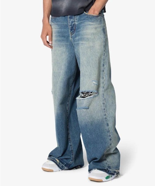 デニム・ジーパン [Smooth Mood] Boheme Pants marai ロールアップ デニム レディース パンツ ジーンズ デニム