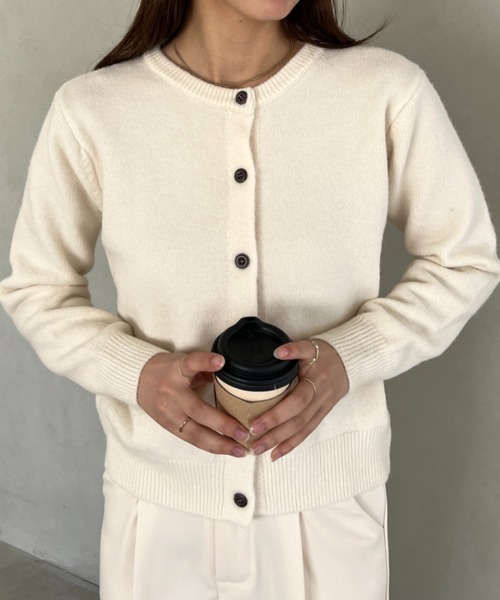 カーディガン クルーネックカーディガン レディース : ZOZOTOWN Yahoo