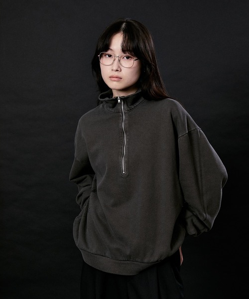 トレーナー スウェット 「Work of kendai for M」 HALFZIP SWEAT レディース