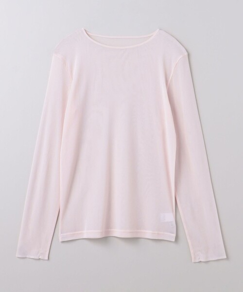 tシャツ 「6(ROKU)」ポリエステル ジョーゼット アシンメトリー クルーネック プルオーバー レディース 6(ROKU) tシャツ 「6(ROKU)」ポリエステル ジョーゼット