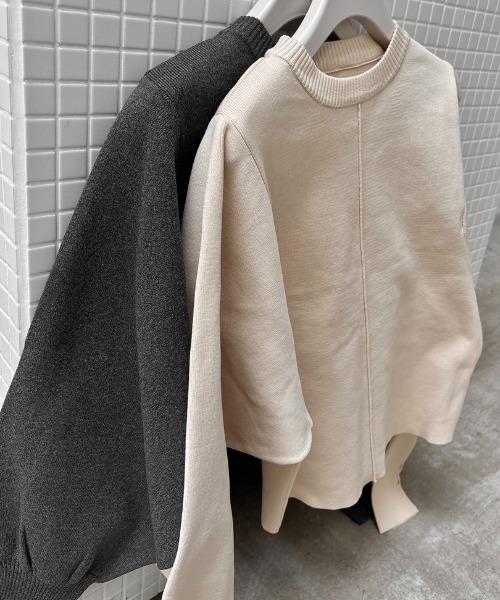 lawgy ニット　トップス lawgy ニット セーター accent cuffs dolman sleeve knit