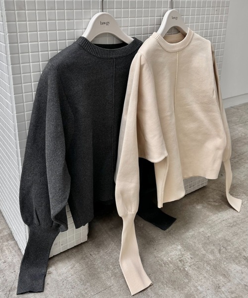 lawgy ニット　トップス lawgy（ラウジー）の「cable zip knit outer（ニット/セーター