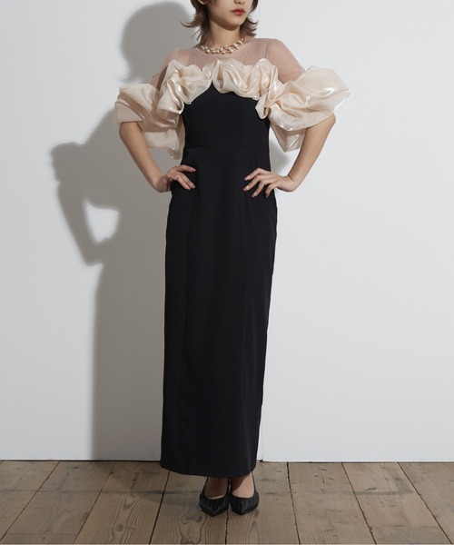 My shawty（ﾏｲｼｬｳﾃｨｰ）の「chiffon pleats day dress（ドレス