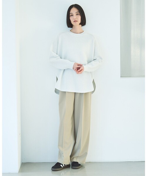 UNFILO ニット セーター 「洗える」ラメリンクス ラウンドテール